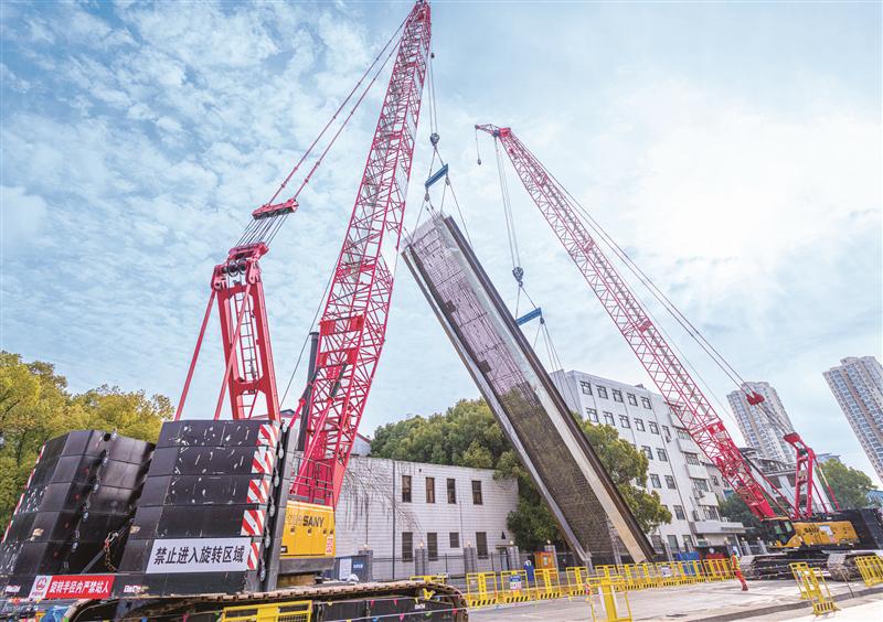 無錫地鐵5號線地連墻施工兩天三幅 錫澄S1線首個區間雙向長軌通